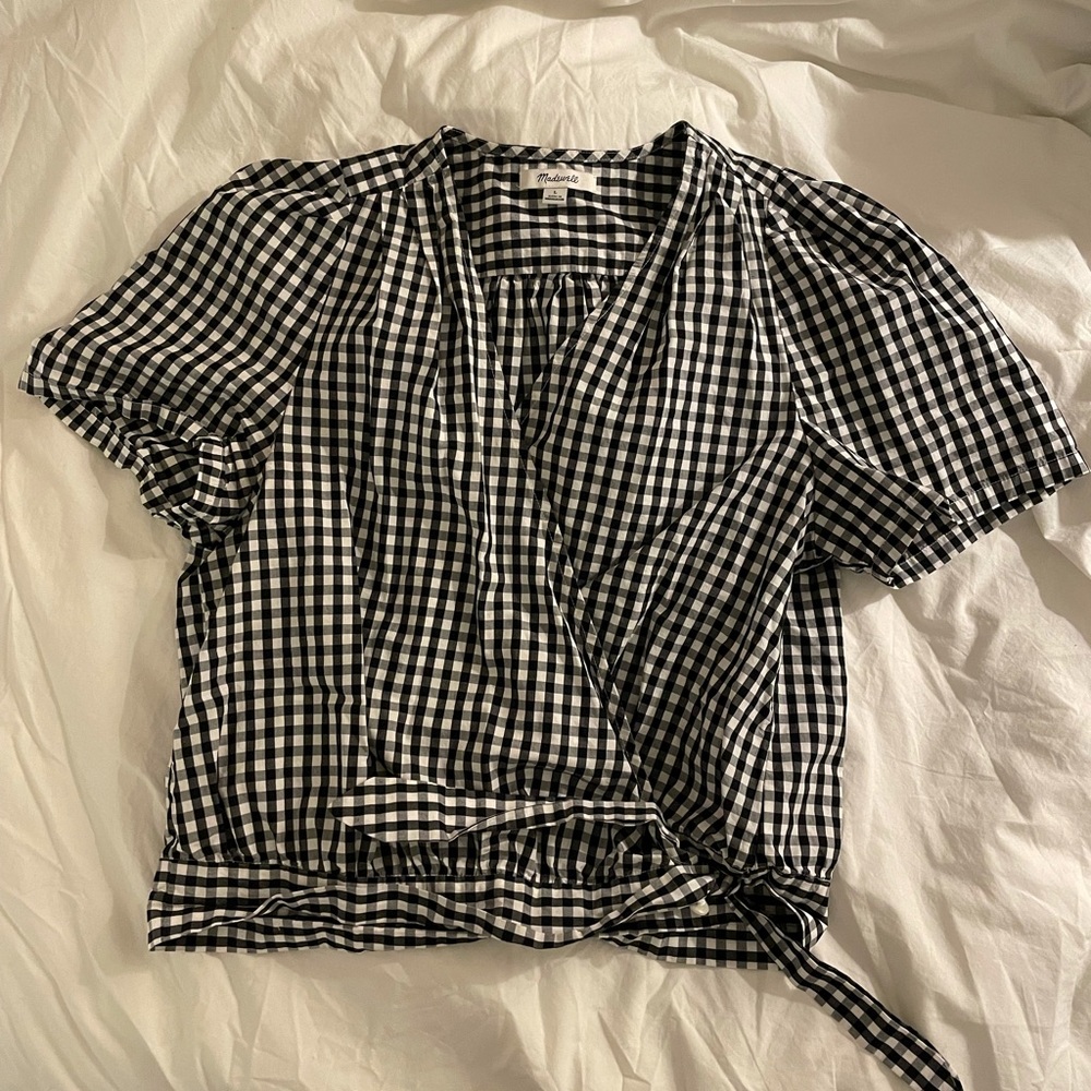 Madewell checkered top